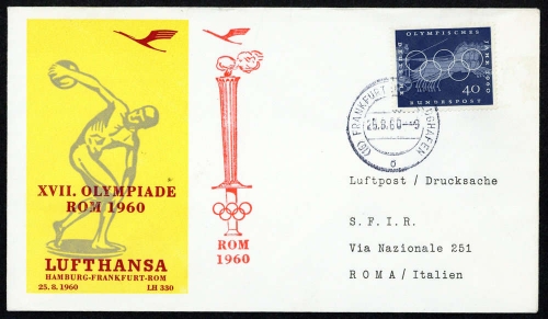 1960, Luftfahrt,Flugpost,Lufthansa, Brief