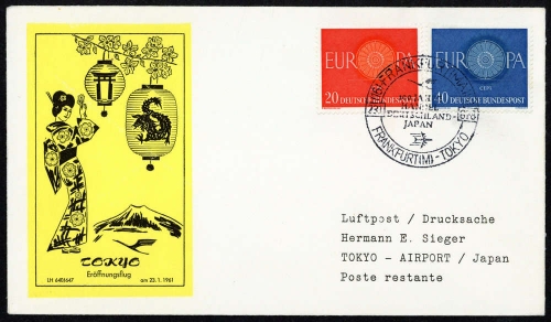 1961, Luftfahrt,Flugpost,Lufthansa, Brief