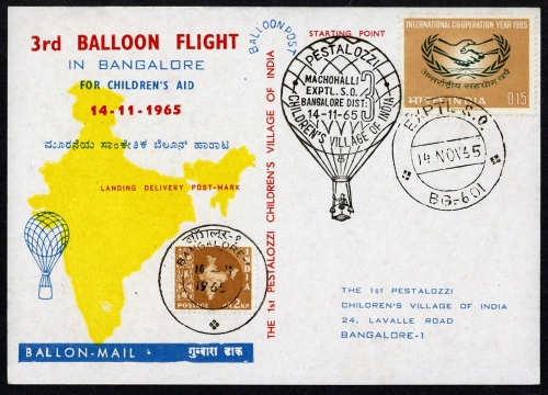 1965, Luftfahrt,Ballon,Ballonpost, DKB 12 Var., Brief
