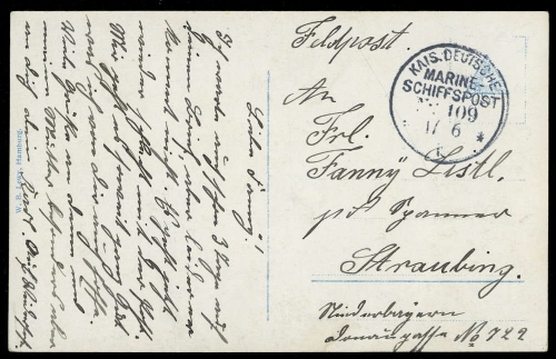Schiffahrt,Schiffspost,Marine Schiffspost nach Nummern, Brief