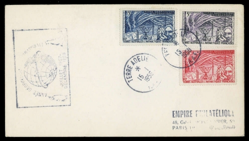 1957, Französische Gebiete in der Antarktis, 10-12, Brief