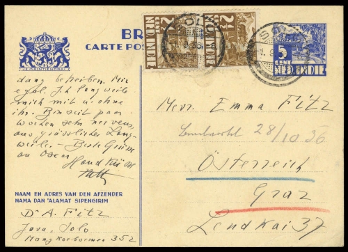 1936, Niederländisch Indien, Brief