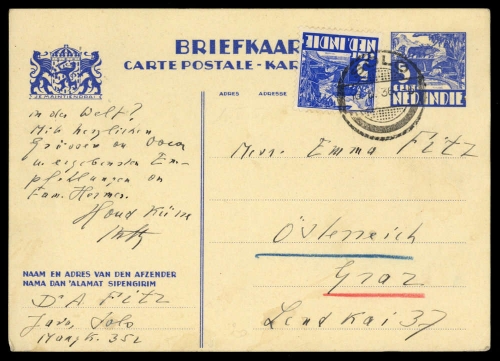 1936, Niederländisch Indien, Brief