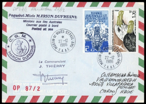 1986, Expeditionen,Antarktis,, Brief