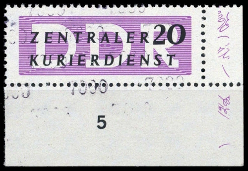 1957, DDR Verwaltungspost B Zentraler Kurierdienst, 15, **
