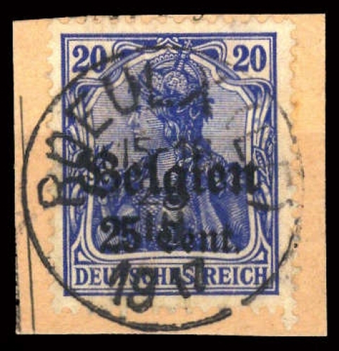 Deutsche Besetzung I. WK Belgien, 18, Briefst.