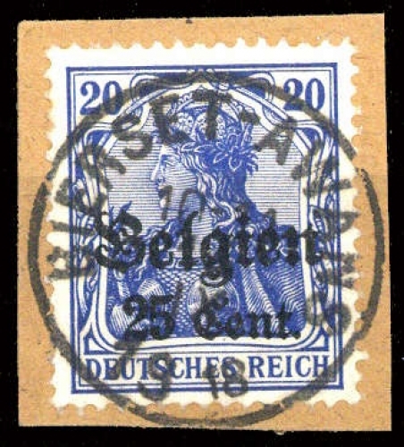 Deutsche Besetzung I. WK Belgien, 18, Briefst.