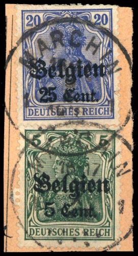 Deutsche Besetzung I. WK Belgien, 18, 12, Briefst.