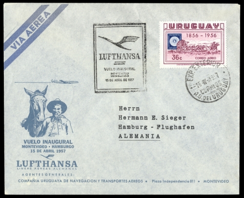 1957, Luftfahrt,Flugpost,Lufthansa, Brief