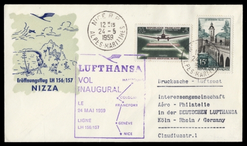 1959, Luftfahrt,Flugpost,Lufthansa, Brief