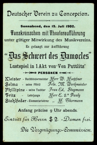 1902, Chile, Brief