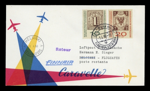 1960, Luftfahrt,Raketenpost,internationale nach 1945, Brief