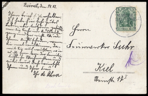 1912, Deutsche Auslandspost Türkei, Brief