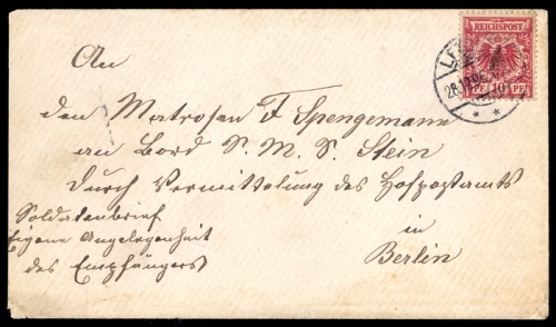 1896, Deutsche Auslandspost Türkei, Brief
