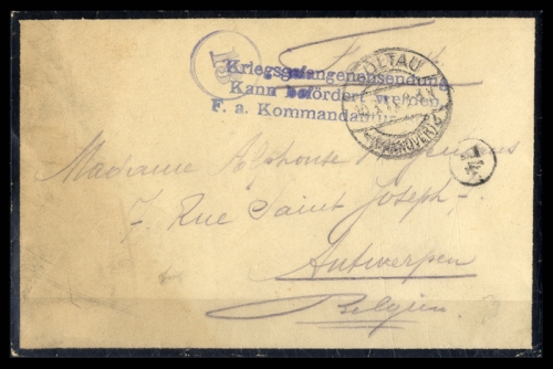 1915, Kriegsgefangenen Post, Brief