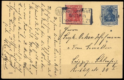 1921, Sport u. Spiel,Turnen,Turnfeste, 86 II, 144, Brief