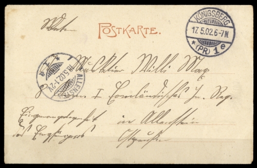 1901, Feldpost vor I. Wk, Brief