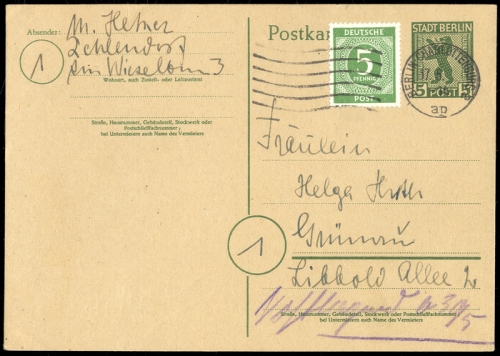 1945, SBZ Berlin Brandenburg, P 3 u.a., Brief