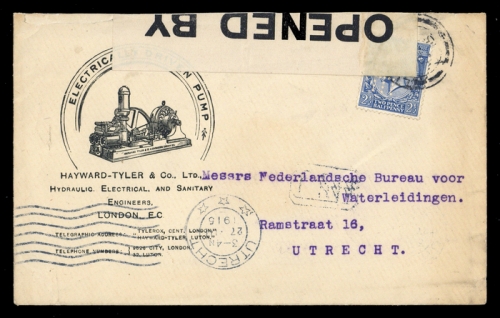 1912, Grossbritannien, 131, Brief