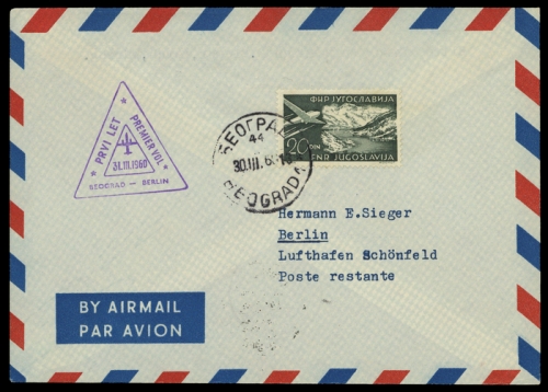 1960, Jugoslawien, 649 A, Brief