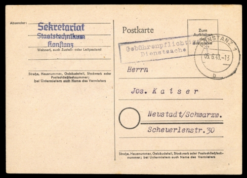 1948, Bundesrepublik Deutschland, Brief