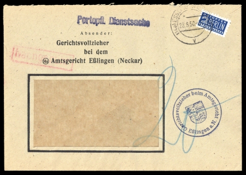 1950, Bundesrepublik Deutschland, Brief