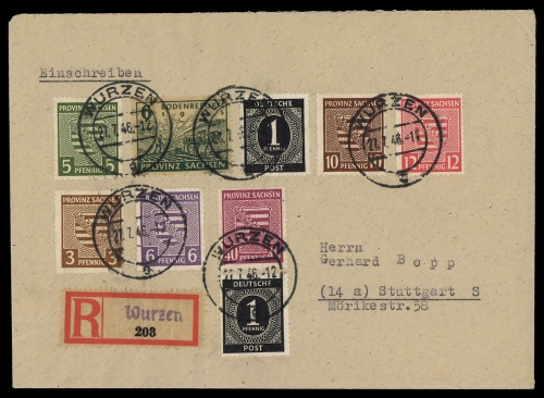 1945, SBZ Provinz Sachsen, 74-76 u.a., Brief