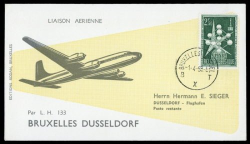 1958, Luftfahrt,Flugpost,sonstige Fluggessellschaften, Brief