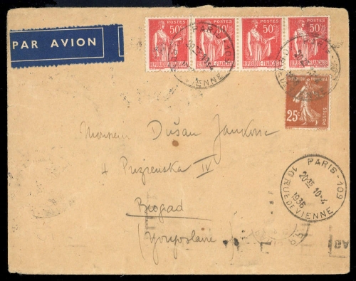 1935, Jugoslawien, Brief