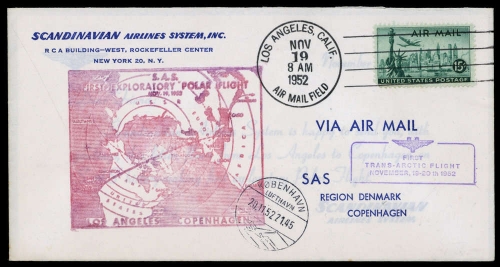 1952, Luftfahrt,Flugpost,sonstige Fluggessellschaften, Brief