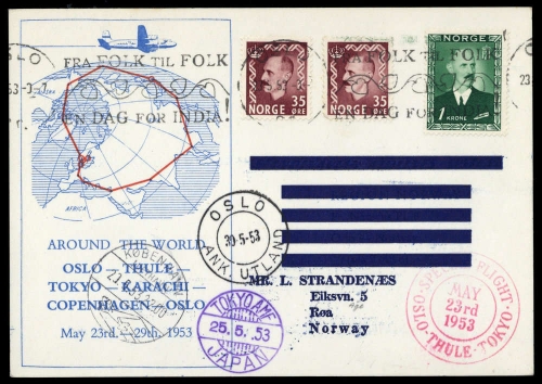 1953, Luftfahrt,Flugpost,sonstige Fluggessellschaften, Brief