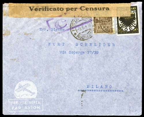 1932, Ägaeische Inseln, 111, 133, Brief