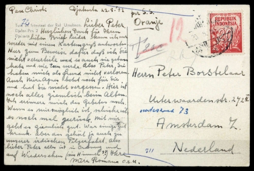1951, Indonesien, 80, Brief