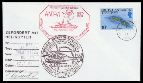 1988, Expeditionen,Antarktis,, BAT 117, Brief
