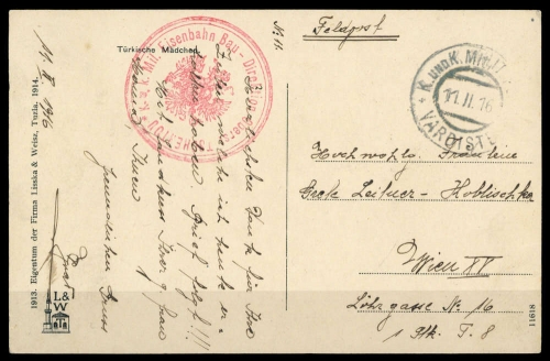 1916, Österreich Feldpost Allgemeine Ausgaben, Brief