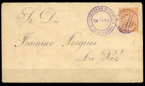 1890, Bolivien, U 4, Brief