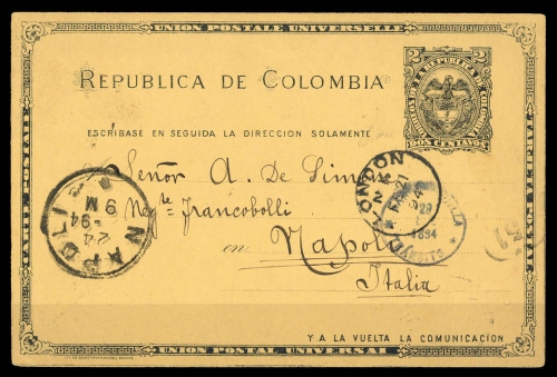 1891, Kolumbien, P 11, Brief