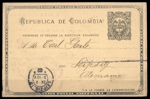 1891, Kolumbien, P 11, Brief