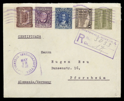 1929, Guatemala, 226 u.a., Brief