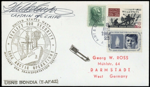 1964, Expeditionen,Arktis,, Brief