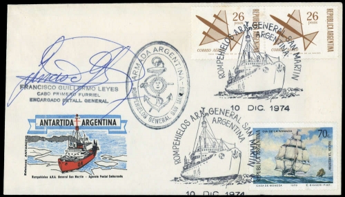 1974, Expeditionen,Antarktis,, Arg. 1086, 1158, Brief