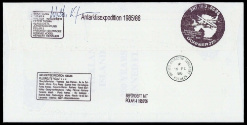 1983, Expeditionen,Antarktis,, 386-89, Brief