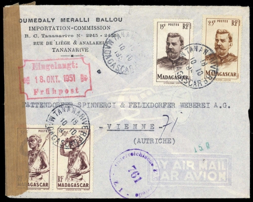 1946, Madagaskar, 405 u.a., Brief