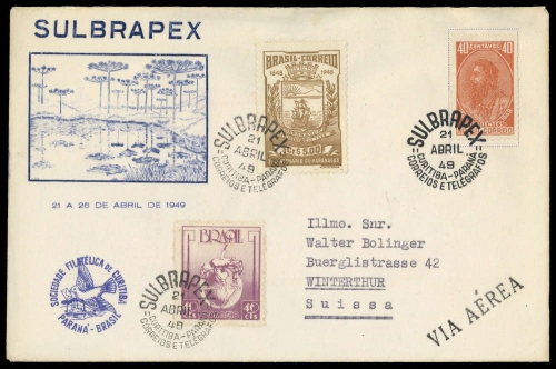 Brasilien, 735-36, 729, Brief