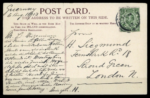 Guernsey, GB 121, Brief