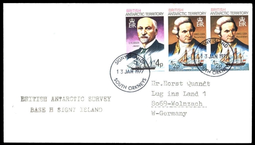 1973, Britische Gebiete in der Antarktis, 51 AX, 45 AX, Brief