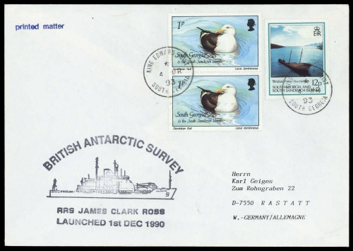 1993, Falkland Abhängige Gebiete B Süd-Georgien, 186, 150, Brief