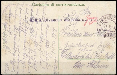 1918, Österreich Feldpost Allgemeine Ausgaben, Brief