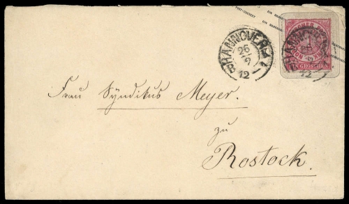 Altdeutschland Norddeutscher Postbezirk, U 28 A, Briefst., Brief