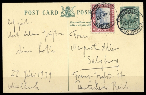 1931, Namibia, 142 u.a., Brief